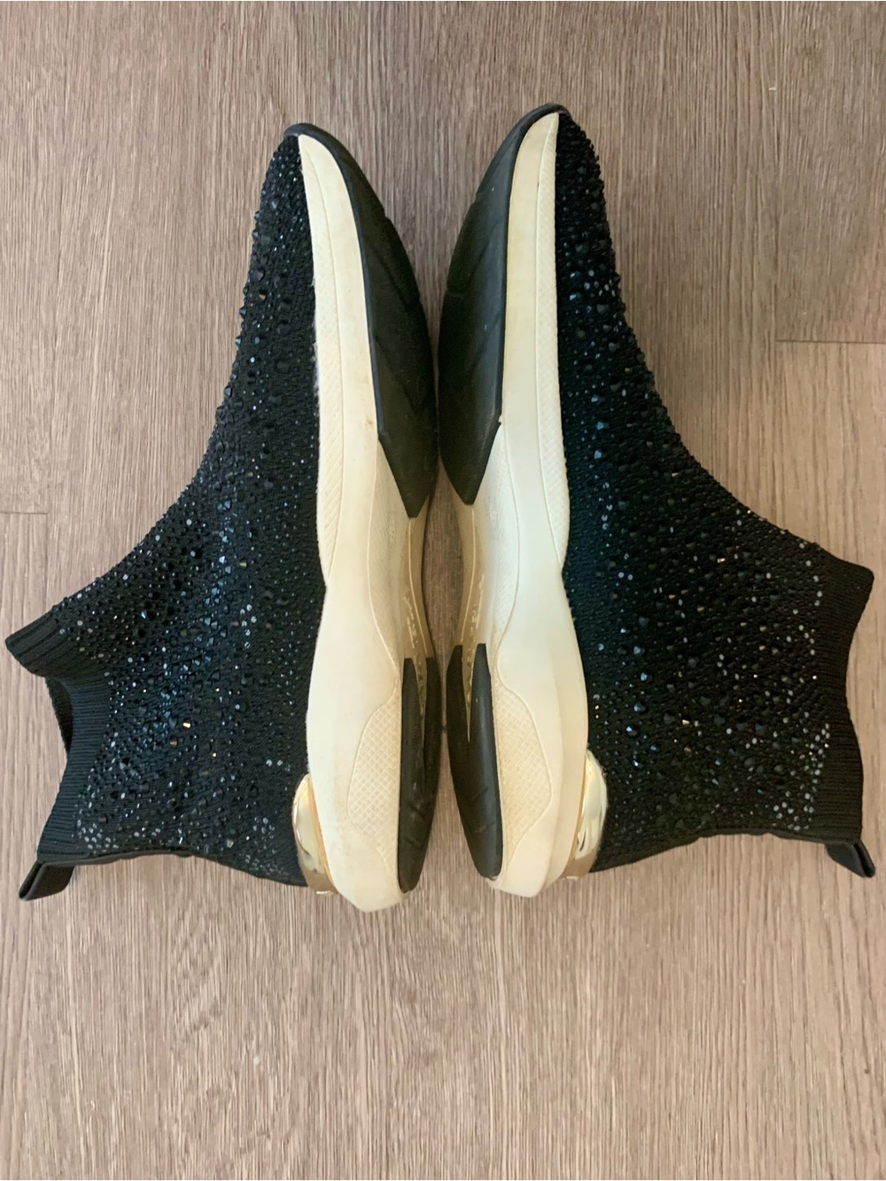 Carvela Black Jibberish Bling High-Top Trainers